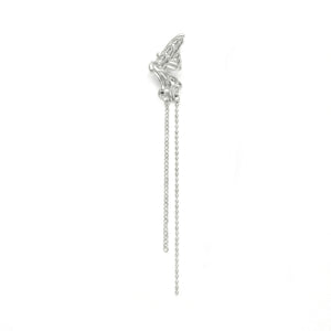 Silver Flutter Chain Ear Cuff