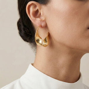 Gilded Crescent Hoops