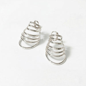 Chrome Orbital Wrap Earring