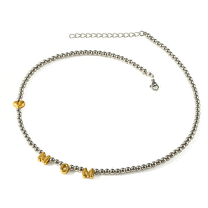 Mama's Heart Beaded Choker