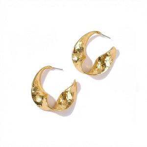Gilded Crescent Hoops