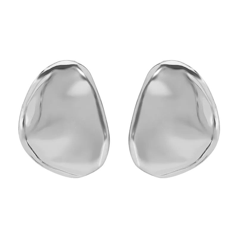 Organic Chrome Dome Earrings