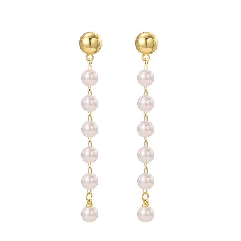 Pearl Cascade Drop Earrings
