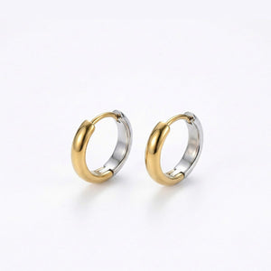 Modern Split-Metal Hoop Earrings