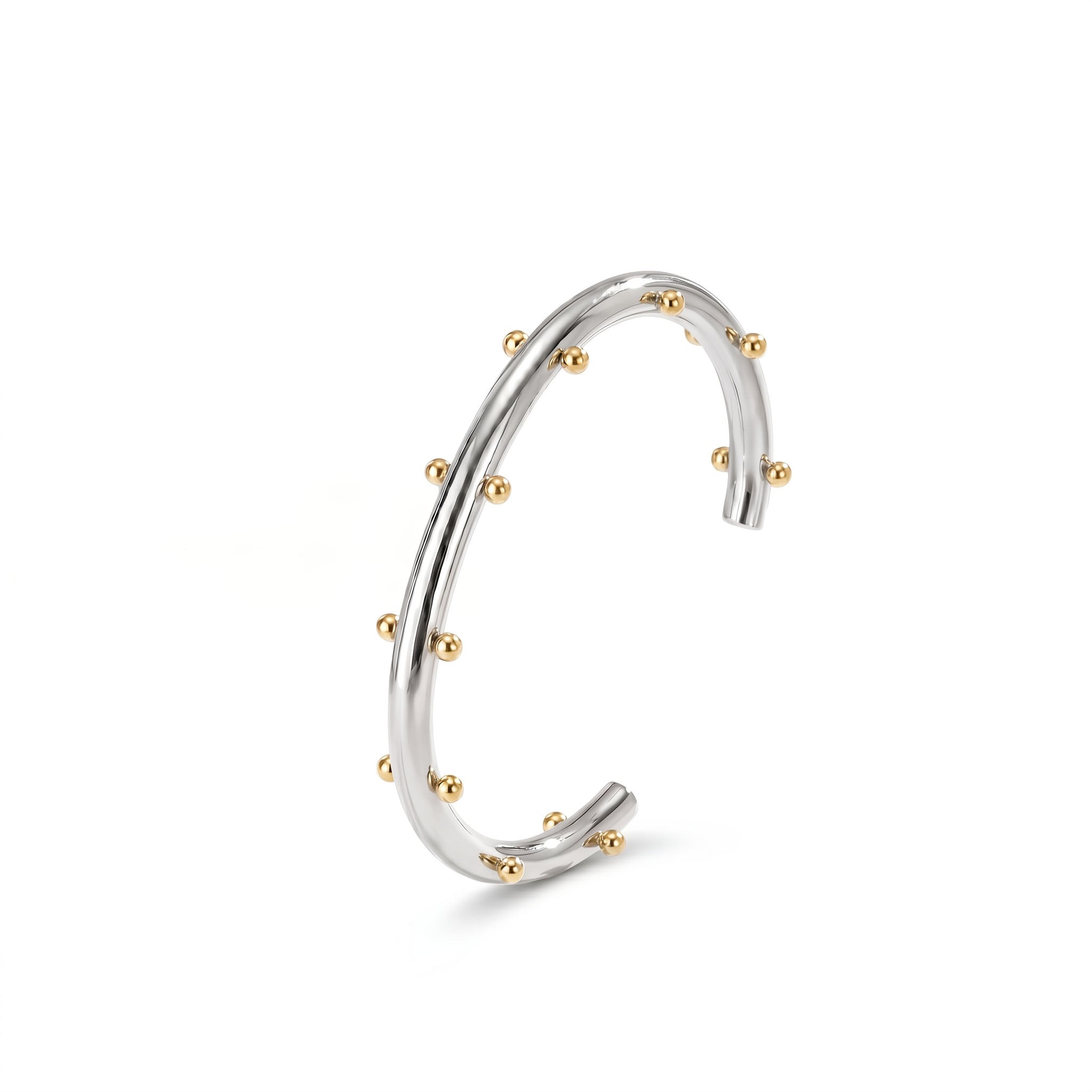 Electric Gold Orbital Open Bangle