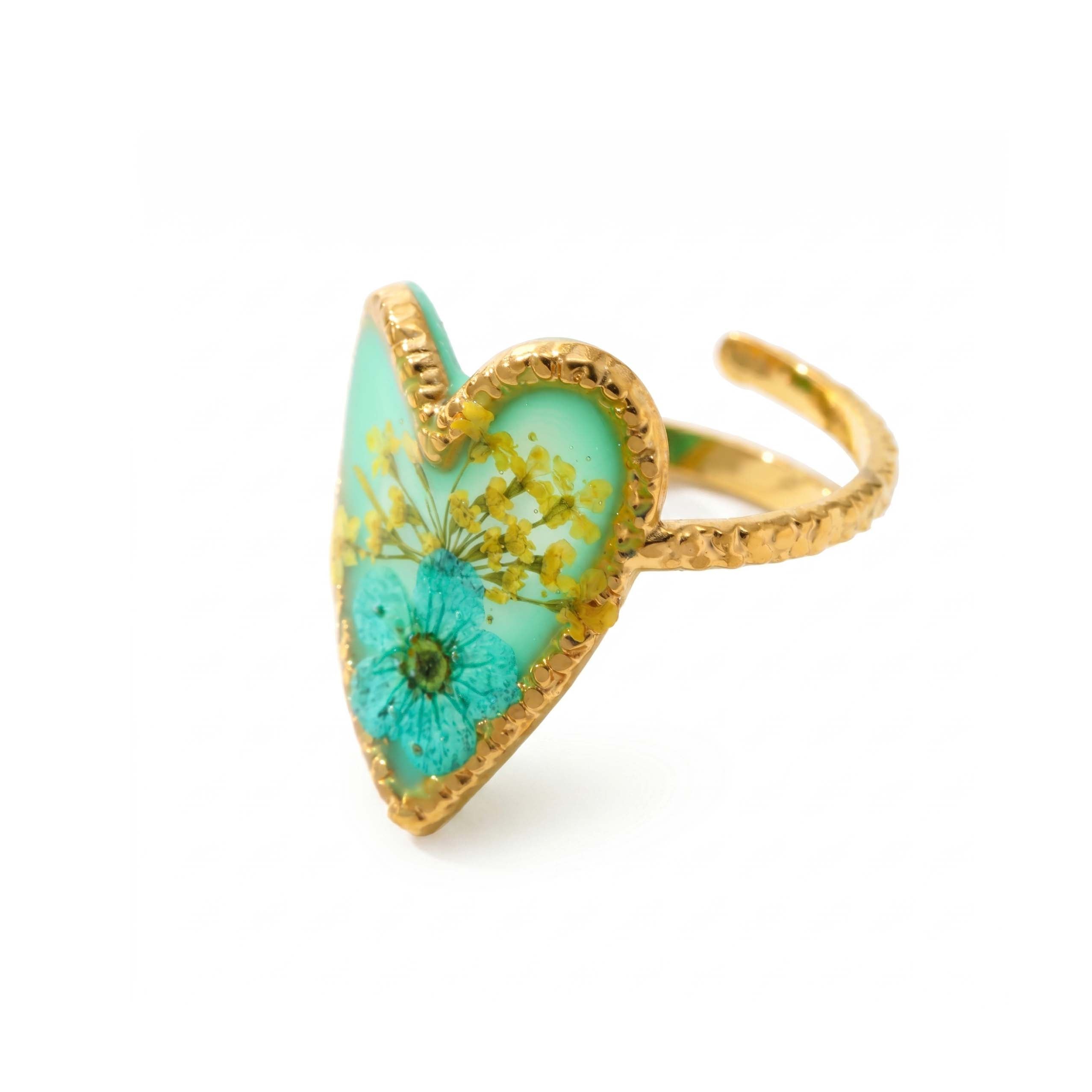 Seafoam Heart Ring