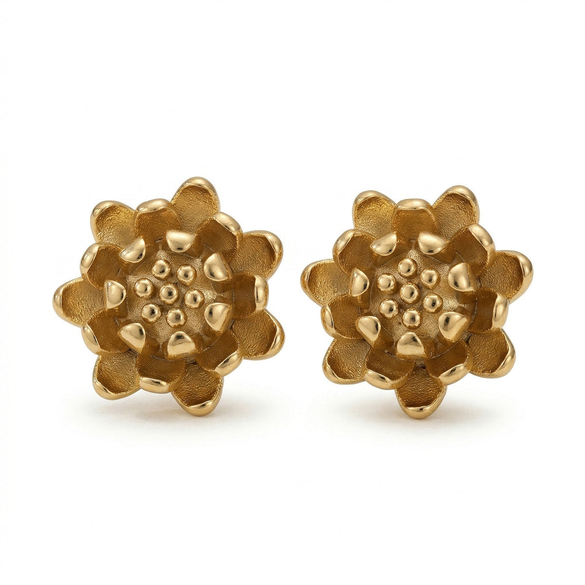 Gold Lotus Studs