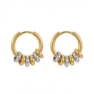 Orbit Mixed Metal Hoops