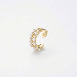 Luna Pearl Wrap Gold Ear Cuff