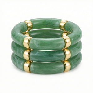 Jade Wave Stretch Bracelet