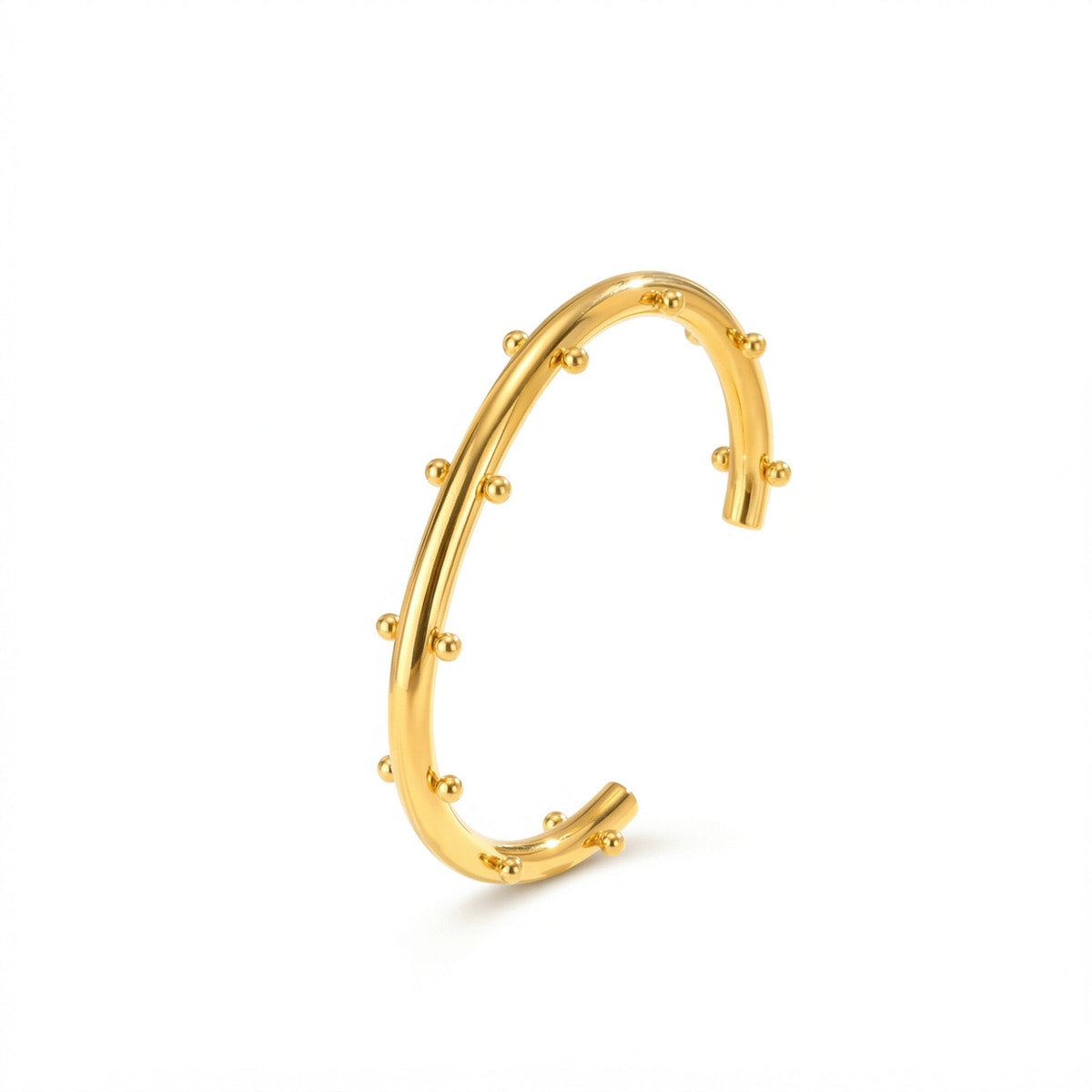 Golden Orbital Open Bangle