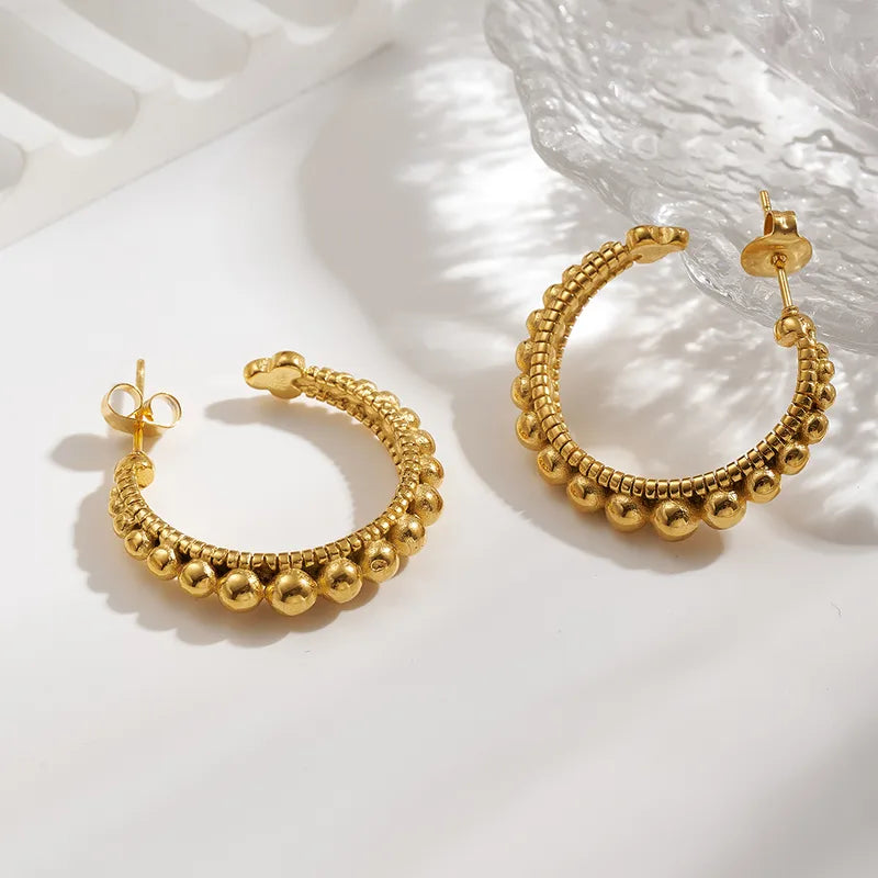 Bubble Beaded Hoops