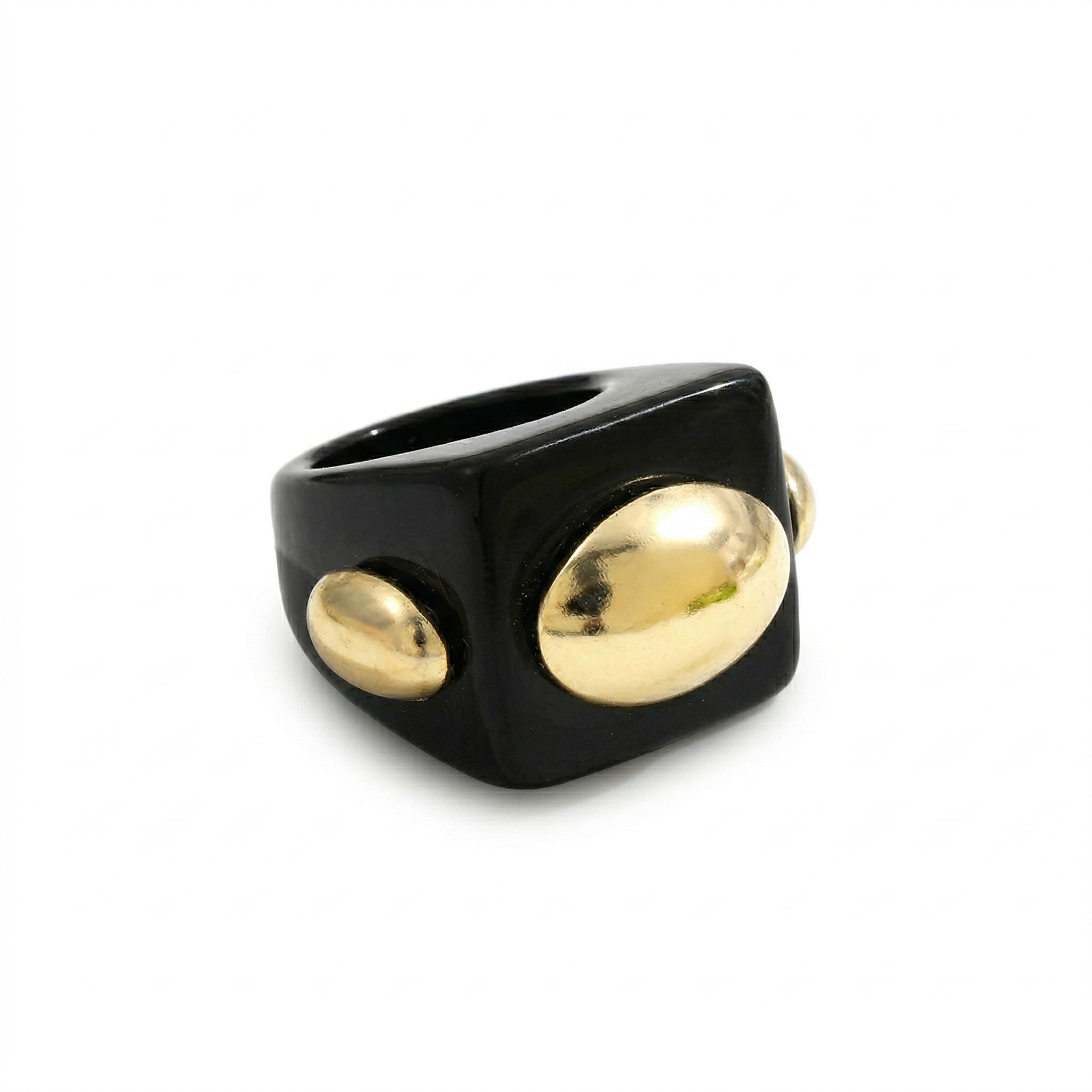 Midnight Resin Block Ring