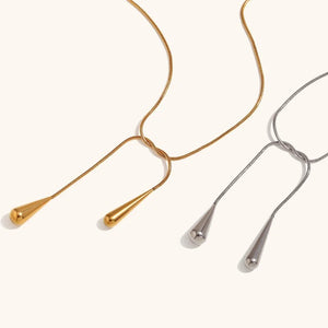 Chrome Teardrop Lariat