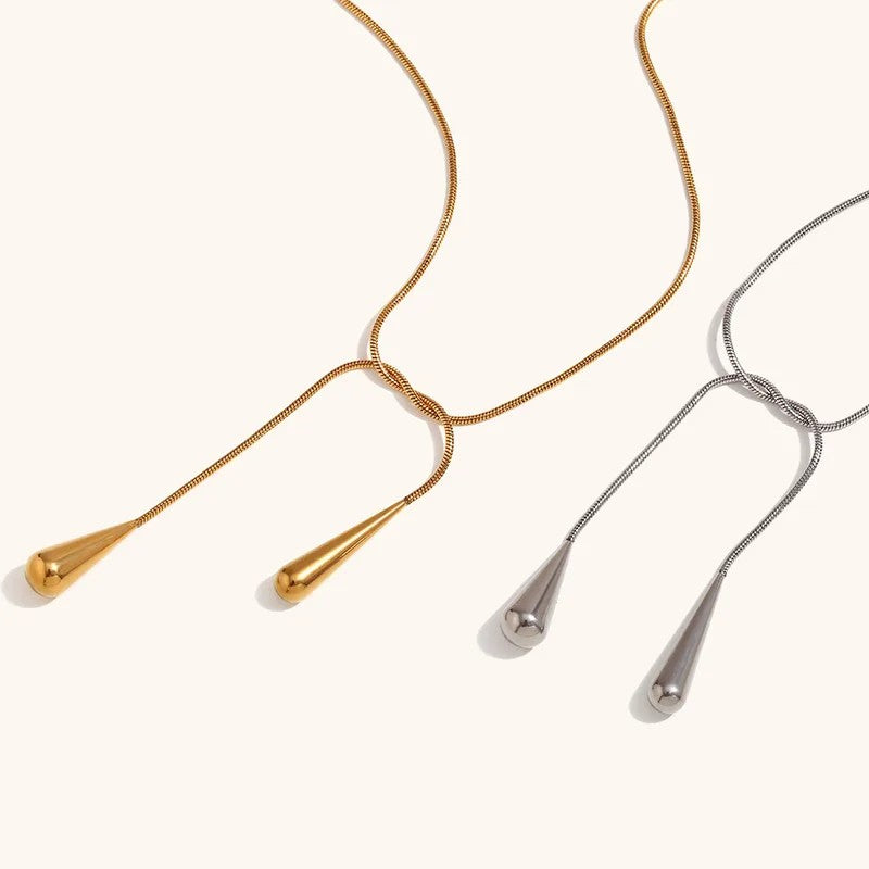 Chrome Teardrop Lariat