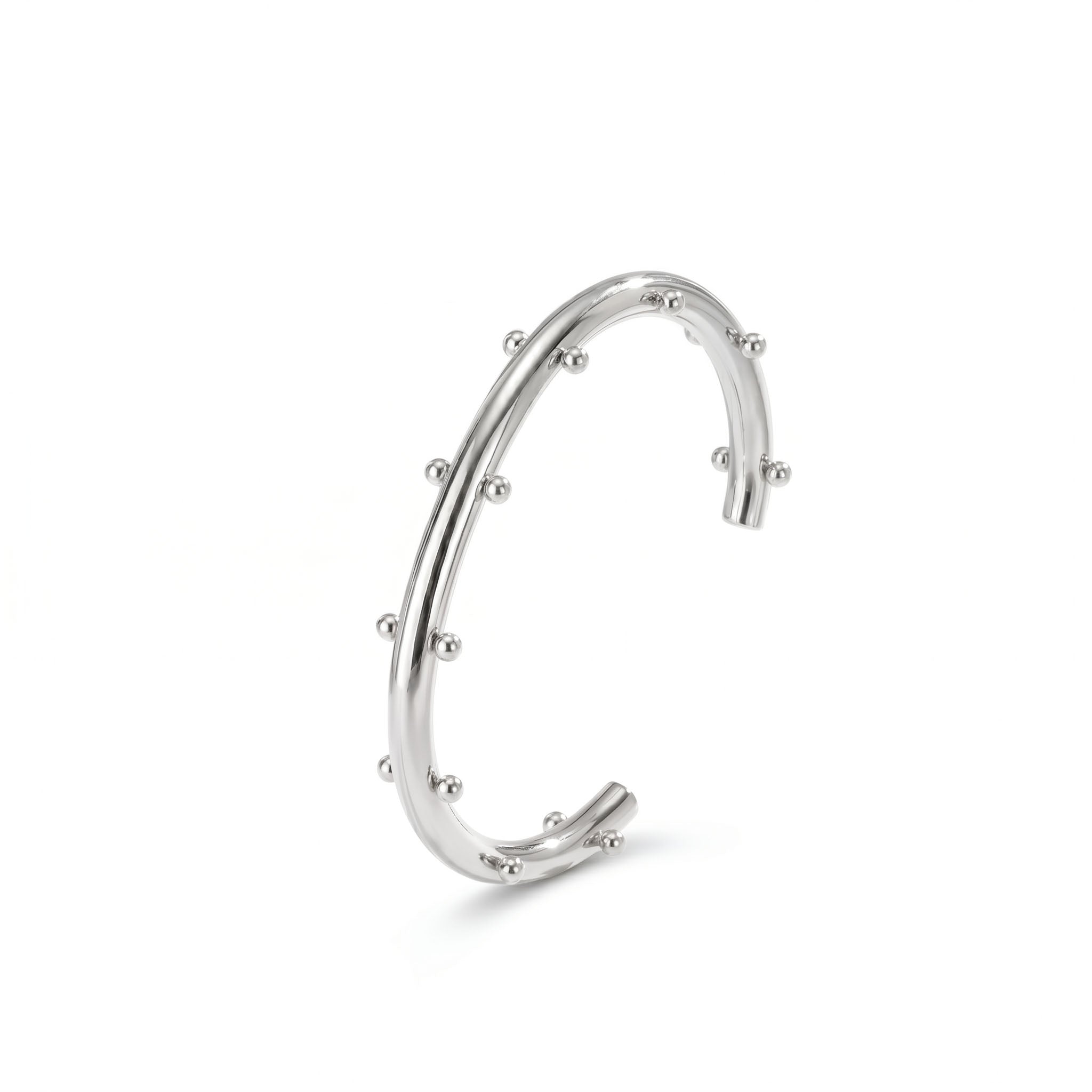Silver Orbital Open Bangle