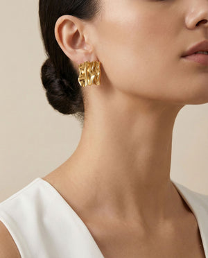 Gilded Crinkle Studs
