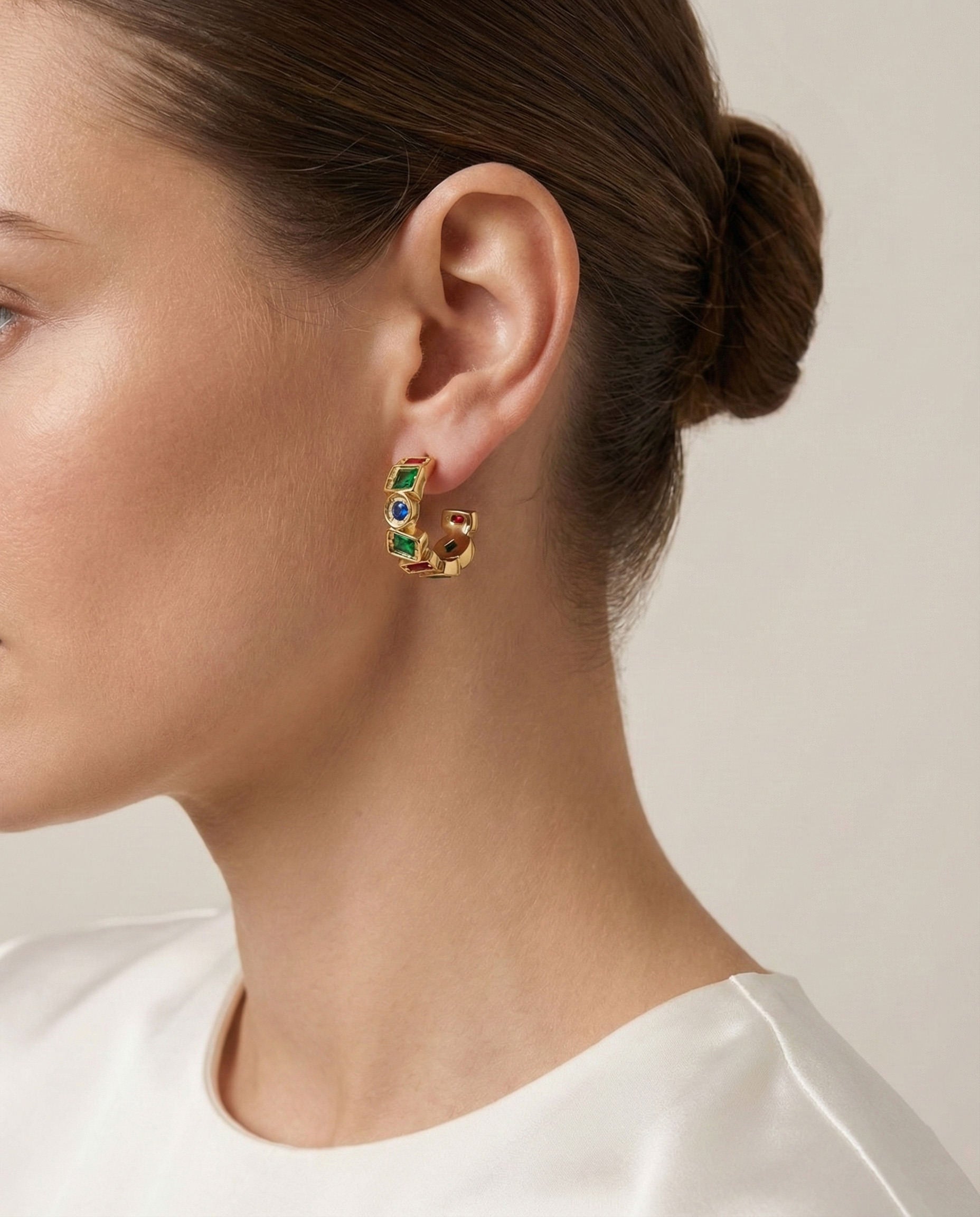 Regal Mosaic Hoops
