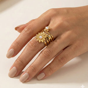 Sunblossom Pearl Wrap Ring