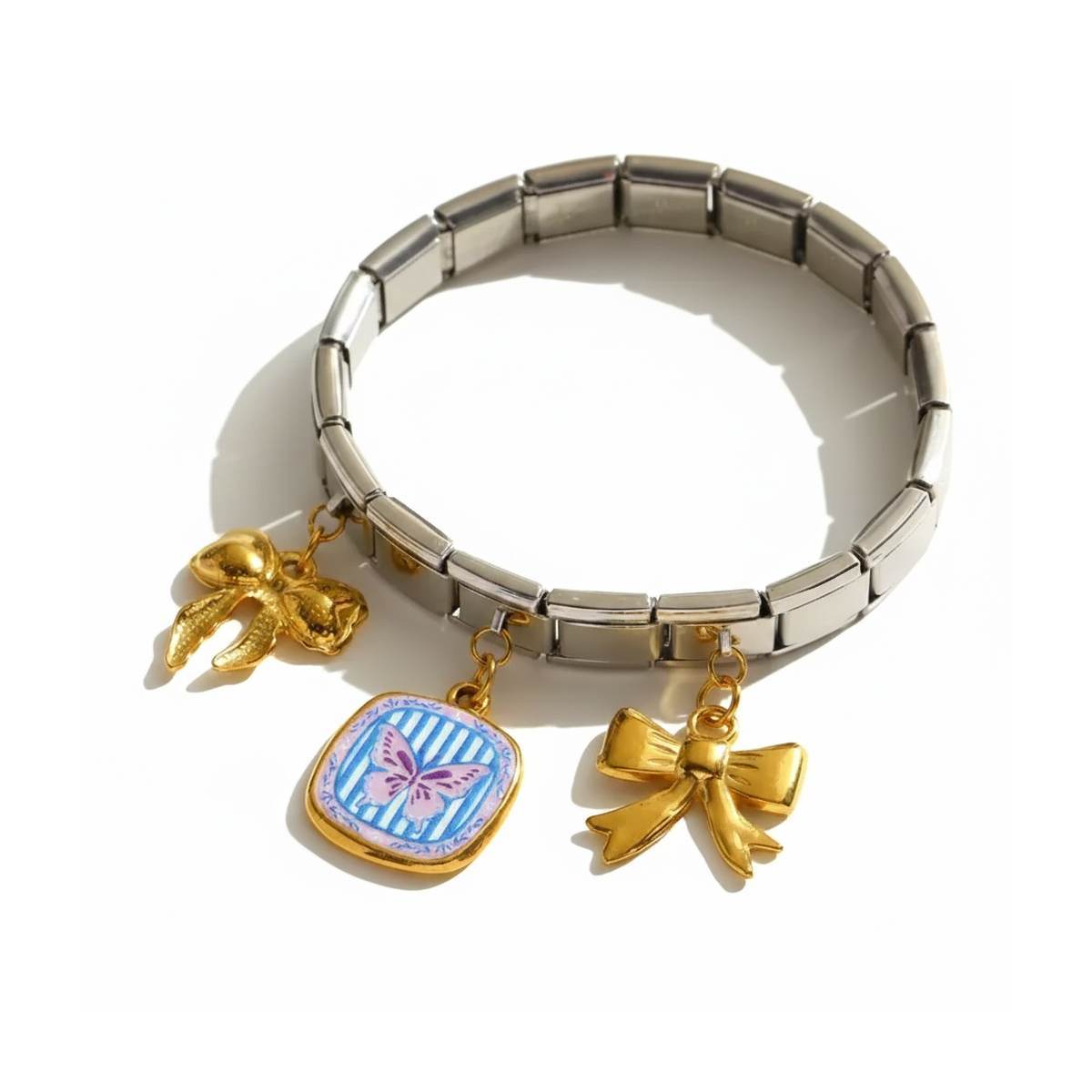 Noir Bow Stretch Bracelet