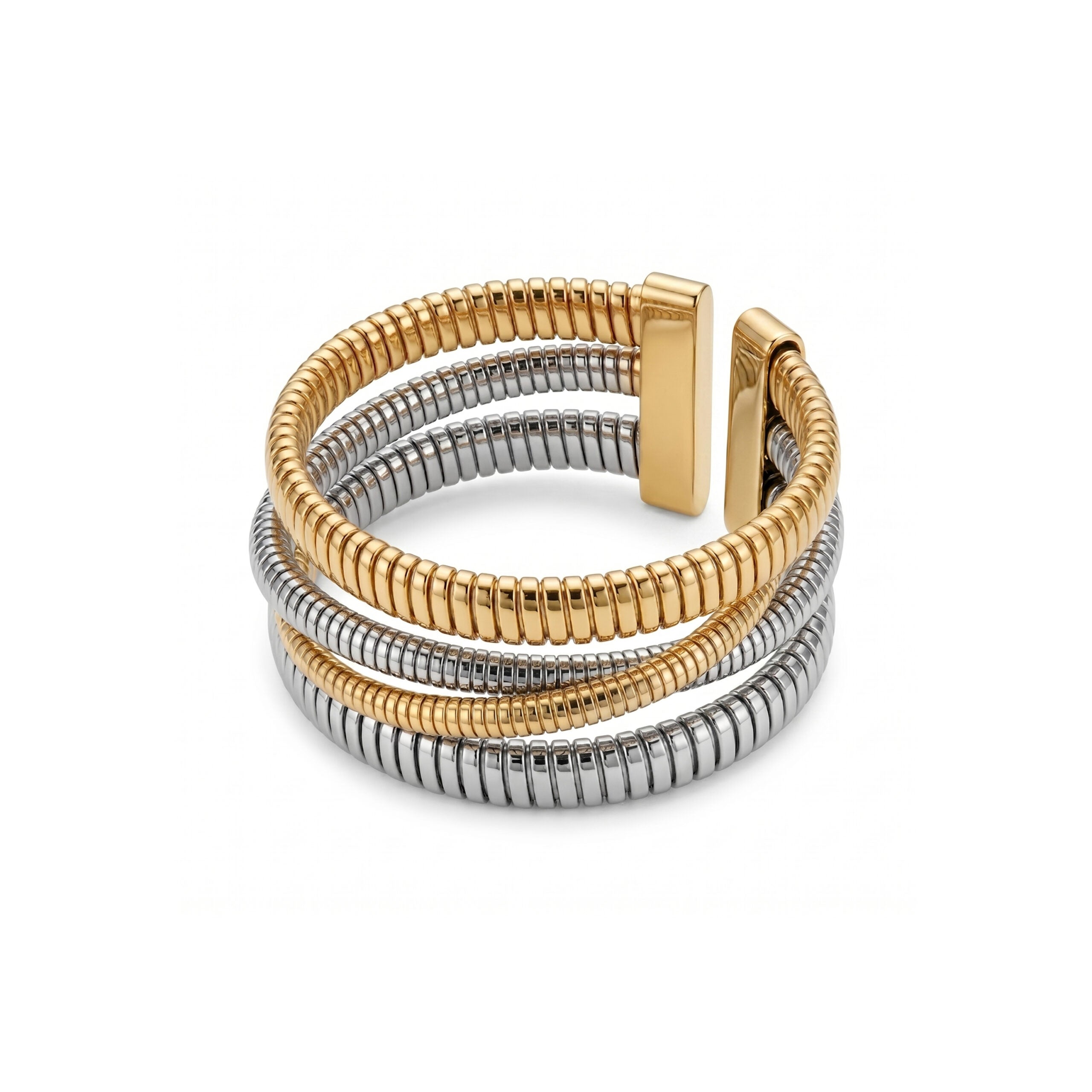 Chunky Two-Tone Coil Cuff